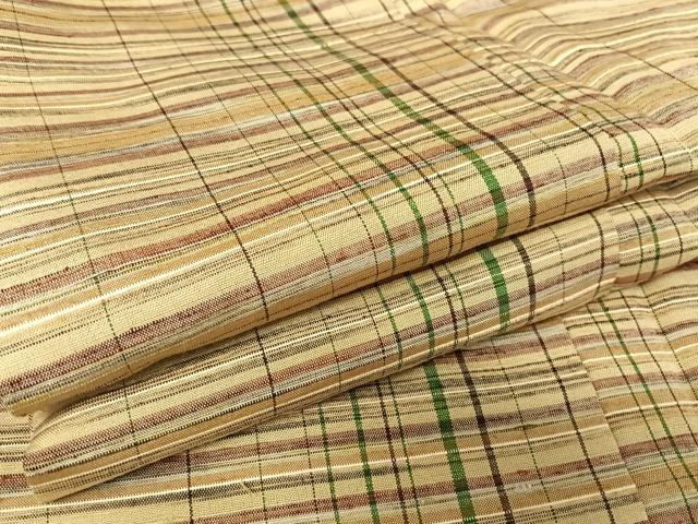 平和屋着物●上質な紬 縞 正絹 逸品 未使用 AAAX0198np