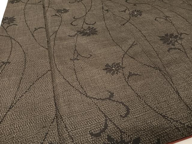 平和屋着物●塩沢紬 亀甲絣 枝花文 正絹 逸品 AAAX0204np