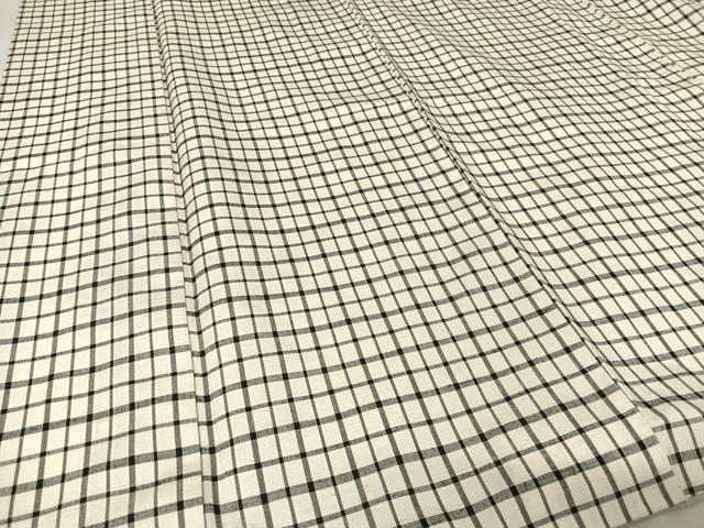 平和屋着物●上質な紬 格子 正絹 逸品 AAAX0211np
