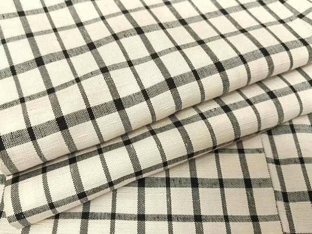 平和屋着物●上質な紬 格子 正絹 逸品 AAAX0211np