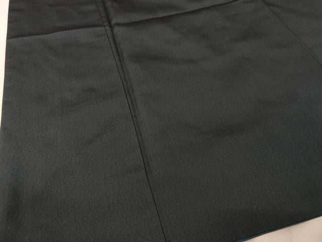 平和屋着物●男性 お召 色無地 鉄御納戸色 正絹 逸品 AAAX0272np