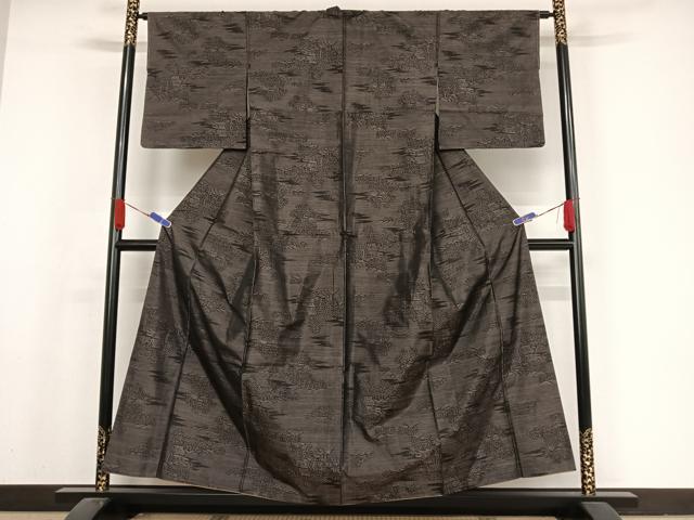 平和屋着物●本場大島紬 風景文 正絹 逸品 未使用 AAAX0284np