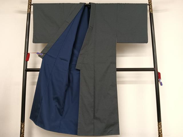 平和屋着物●男性 紬 アンサンブル 亀甲絣 正絹 逸品 AAAX0296np