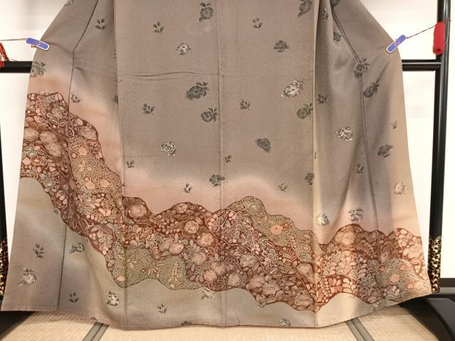 平和屋着物●訪問着 辻が花 暈し染め 金彩 正絹 逸品 AAAX0298np