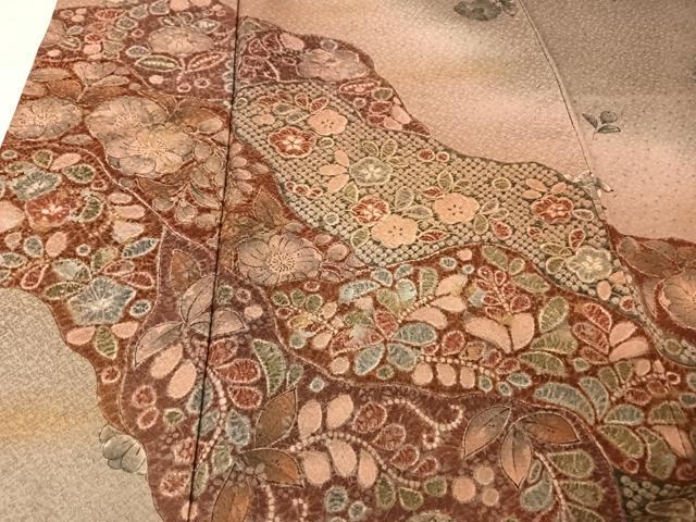 平和屋着物●訪問着 辻が花 暈し染め 金彩 正絹 逸品 AAAX0298np