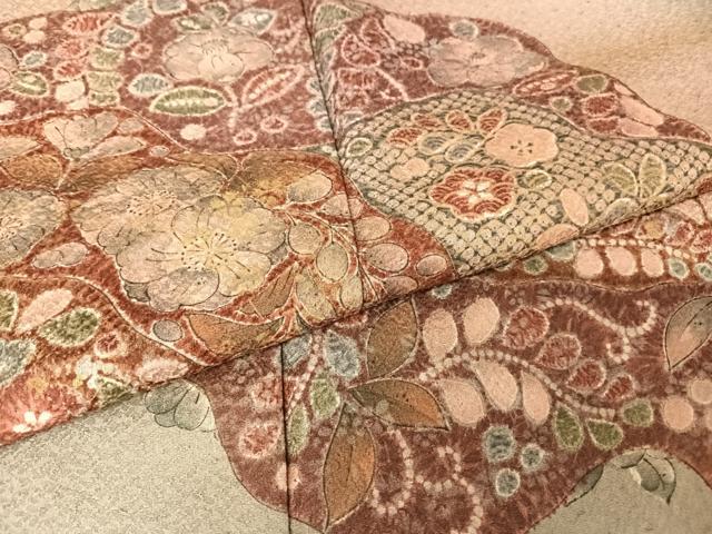 平和屋着物●訪問着 辻が花 暈し染め 金彩 正絹 逸品 AAAX0298np