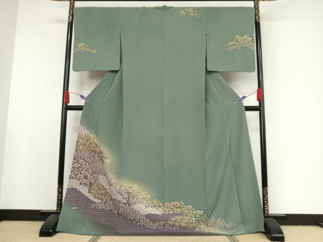 平和屋着物●訪問着 辻が花 暈し染め 金彩 正絹 逸品 AAAX0328np