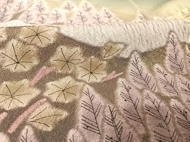 平和屋着物●訪問着 辻が花 暈し染め 金彩 正絹 逸品 AAAX0328np