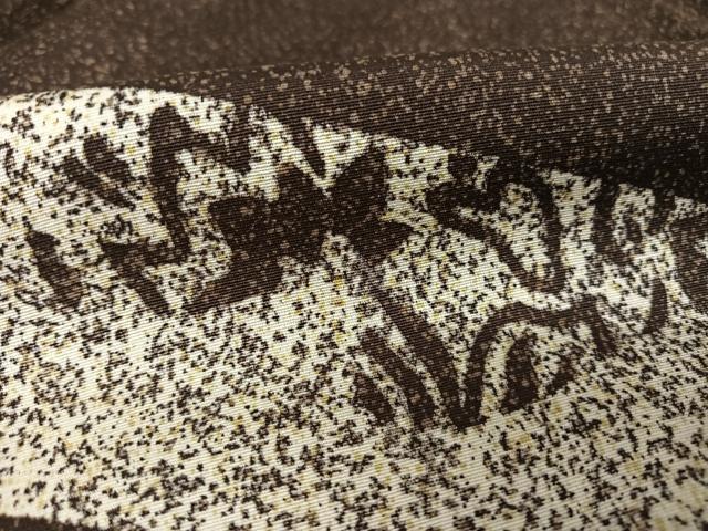 平和屋着物●訪問着 斜め取り花文 たたき染め 正絹 逸品 AAAX0385np