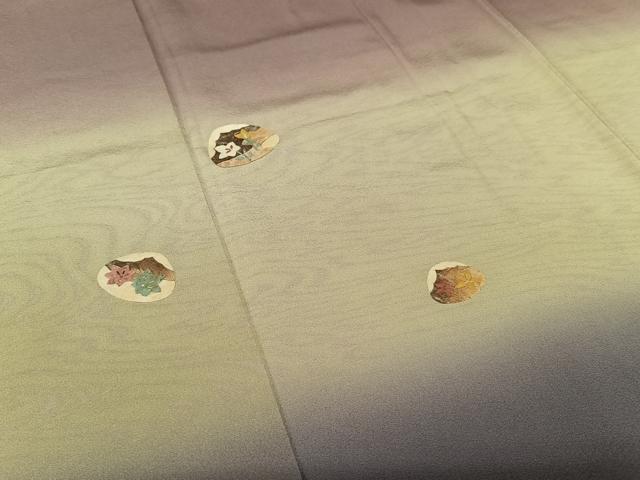 平和屋着物●蓑虫工芸作家 田尾笛秋 色留袖 貝合せ花文 暈し染め 金彩 正絹 逸品 AAAX0575zg
