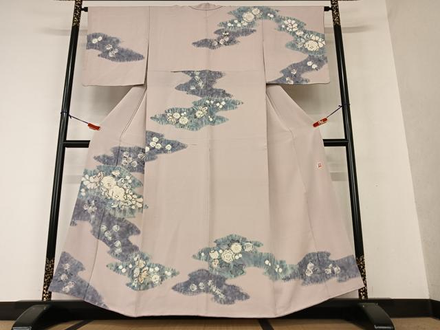 平和屋着物●十日町 名門 滝泰謹製 訪問着 辻が花 絞り 暈し染め 正絹 逸品 AAAX0592zg