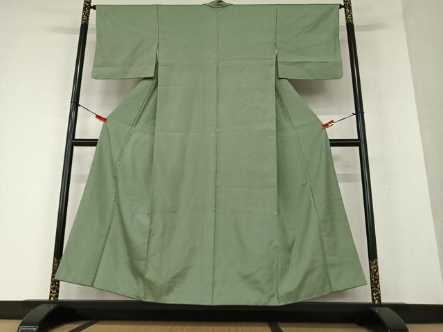 平和屋着物●上質な紬 色無地 岩井茶色 正絹 逸品 AAAX0646zg