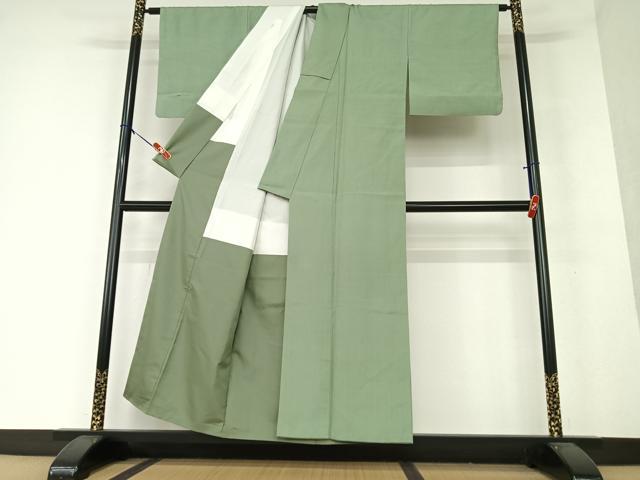 平和屋着物●上質な紬 色無地 岩井茶色 正絹 逸品 AAAX0646zg