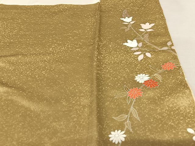 平和屋着物●訪問着 駒刺繍 花籬文 橘 暈し染め 金彩 正絹 逸品 AAAX0694zg