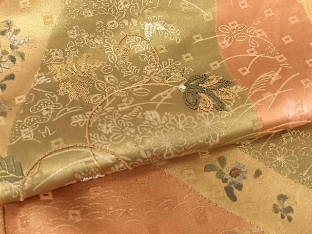 平和屋着物●訪問着 手描き 絞り 中国三大刺繍 スワトウ刺繍 汕頭刺繍 相良刺繍 更紗花間道 暈し染め 金彩 正絹 逸品 AAAX0777zg
