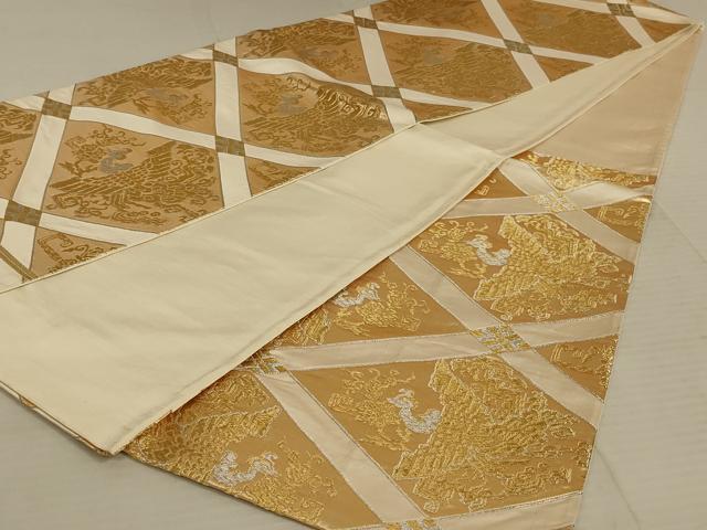 平和屋着物◎六通柄袋帯 鳳凰花文 金銀糸 正絹 逸品 AAAX0825ou