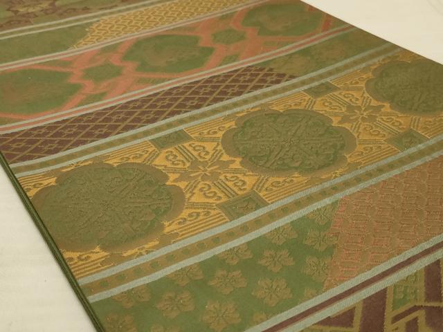 平和屋着物◎六通柄袋帯 名物裂 正絹 逸品 AAAX0828ou