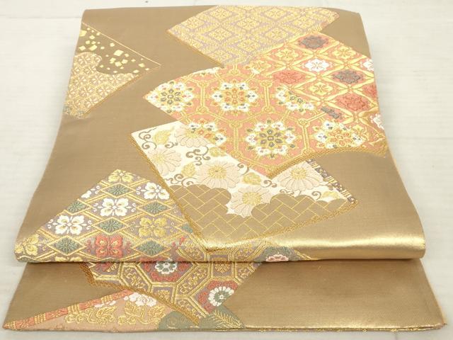 平和屋着物◎六通柄袋帯 唐織 吉祥花文 正絹 逸品 AAAX1153sg