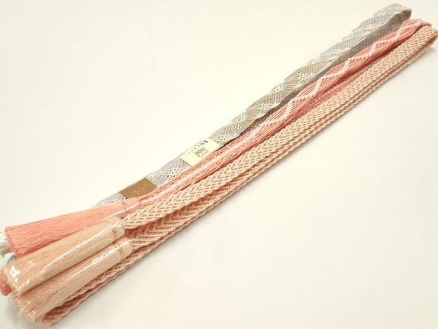 平和屋着物*夏物 和装小物 上質な帯締め3本セット レース組 平組 逸品 全て未使用 AAAZ7256ay