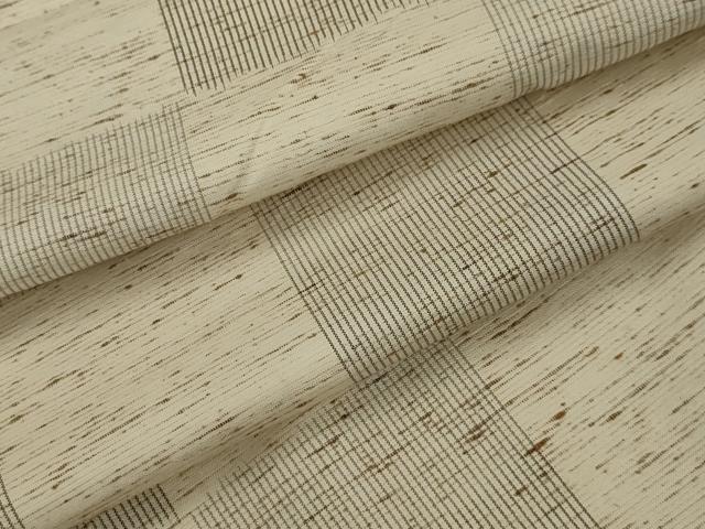平和屋着物▽ぜんまい紬 単衣 市松文 正絹 逸品 AAAX1625sx