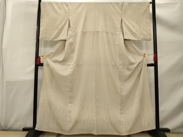 平和屋着物▽訪問着 本塩沢 単衣 110亀甲 樹林文 正絹 逸品 AABK0388ck