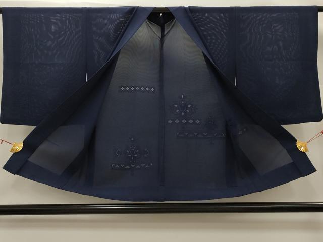 平和屋着物▽羽織 スリーシーズン 春夏秋 塵除け 刺繍 草花文 正絹 逸品 AAAX1681sx