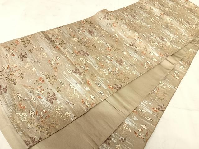 平和屋着物◎六通柄袋帯 鳳凰花文 金銀糸 正絹 逸品 AAAX3063yx