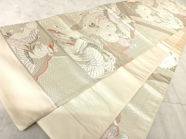 平和屋着物◎西陣 六通柄袋帯 唐織 鳳凰花文 金銀糸 正絹 逸品 AAAX3104yx