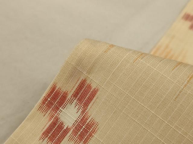 平和屋着物▽上質な紬 単衣 花蝶文 正絹 逸品 AAAX3856jd