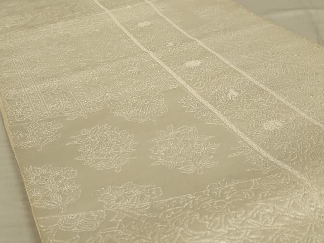 平和屋着物◎全通柄袋帯 花間道 銀糸 正絹 逸品 AAAX4229ou