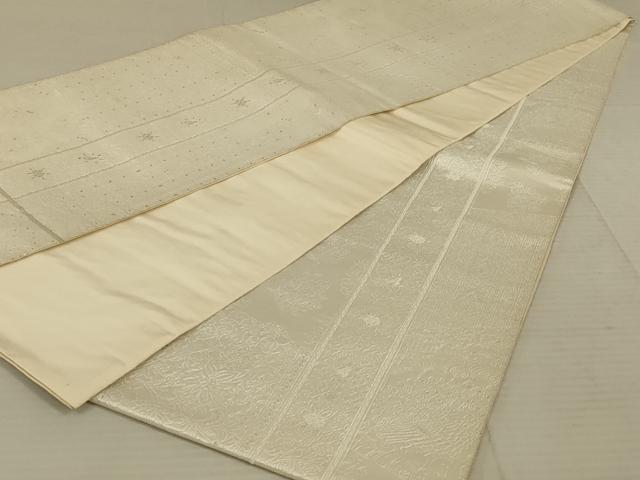 平和屋着物◎全通柄袋帯 花間道 銀糸 正絹 逸品 AAAX4229ou