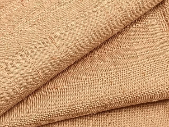 平和屋着物▽生紬 単衣 色無地 ときがら茶色 正絹 逸品 AAAX5164fy