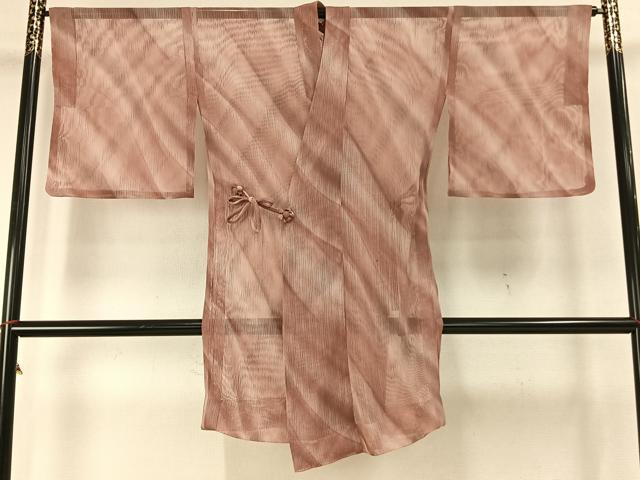 平和屋着物▽道中着 スリーシーズン 春夏秋 塵除け 霞文 ロング丈 正絹 逸品 AAAX5352fy