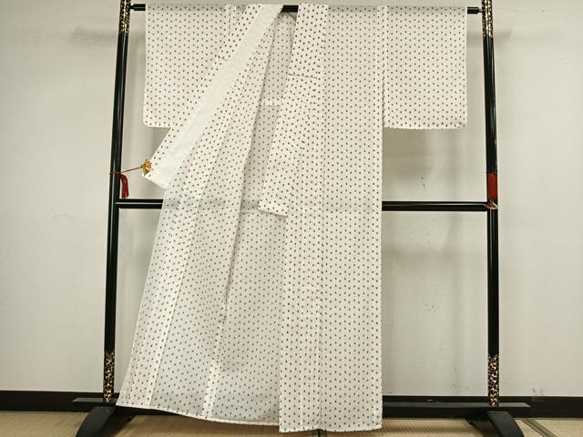 平和屋着物*夏物 小紋 絽 花尽くし 洗える着物 AAAX5510fy