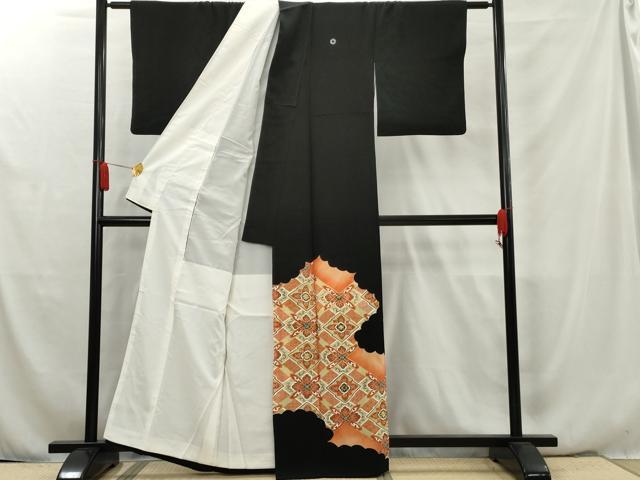 平和屋着物■豪華黒留袖 花菱文 正絹 逸品 AAAX5729cs