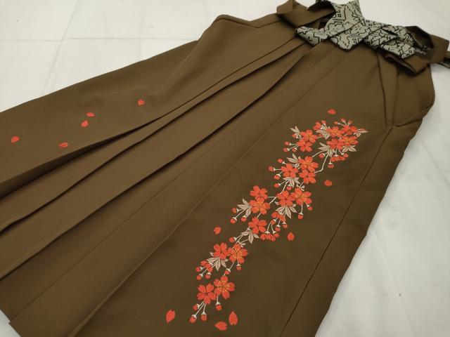 平和屋着物●女性 行灯袴 刺繍 枝垂れ花文 金糸 卒業式 洗える着物 AAAX5854cs