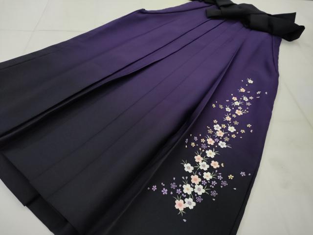 平和屋着物●女性 行灯袴 刺繍 舞花文 暈し染め 金糸 卒業式 洗える着物 AAAX5859cs