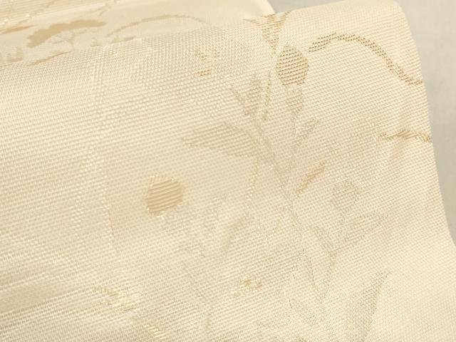 平和屋着物*夏物 六通柄袋帯 遠山花文 金糸 正絹 逸品 AAAX5993ma
