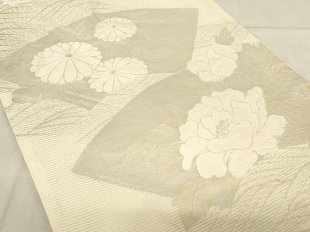 平和屋着物*夏物 六通柄袋帯 立波地紙花文 金銀彩 正絹 逸品 AAAX5996ma
