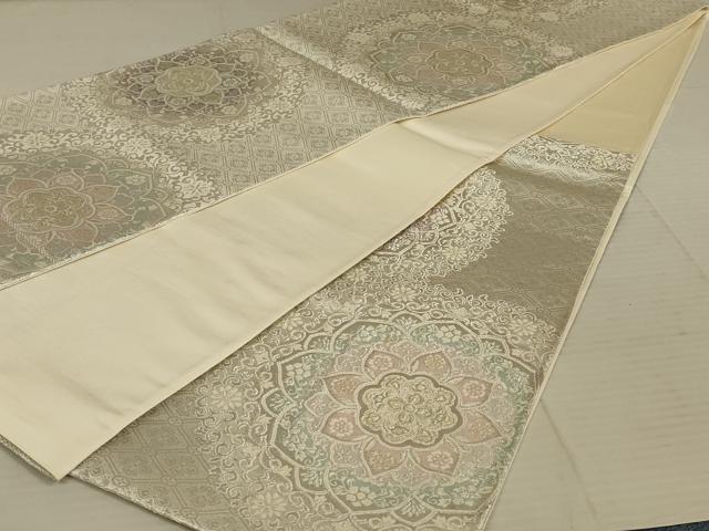 平和屋着物◎六通柄袋帯 唐織 正倉院花文 金銀糸 正絹 逸品 AAAX6320ou
