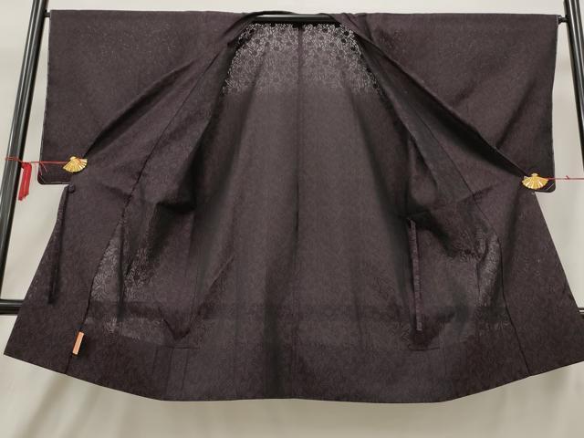 平和屋着物▽道行コート スリーシーズン 春夏秋 塵除け 草花文 正絹 逸品 未使用 AAAX6736st
