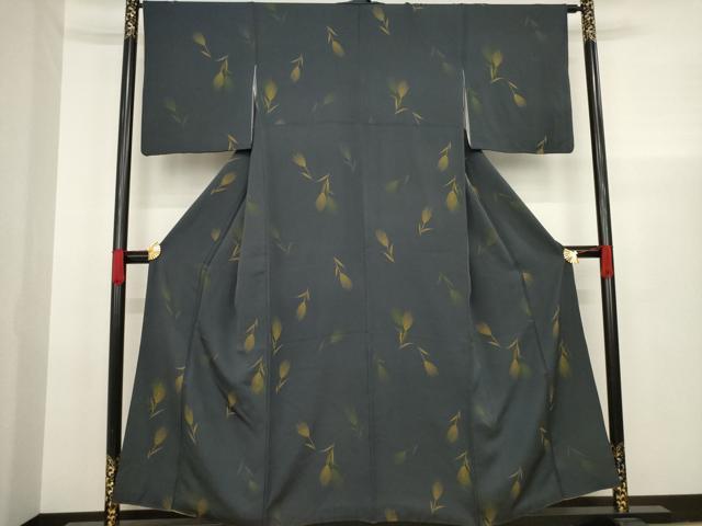 平和屋着物●上質な小紋 稲穂 正絹 逸品 AAAX6954ck