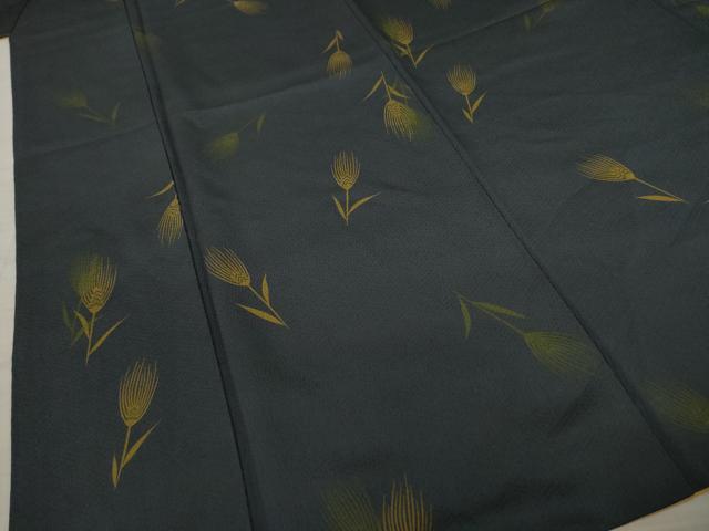 平和屋着物●上質な小紋 稲穂 正絹 逸品 AAAX6954ck