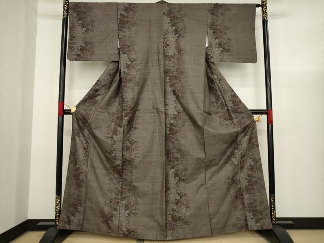 平和屋着物●本場大島紬 カタス7マルキ 花間道 正絹 逸品 AAAX6955ck