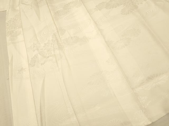 平和屋着物■長襦袢 袷 流水花文 正絹 逸品 AAAX7207fw
