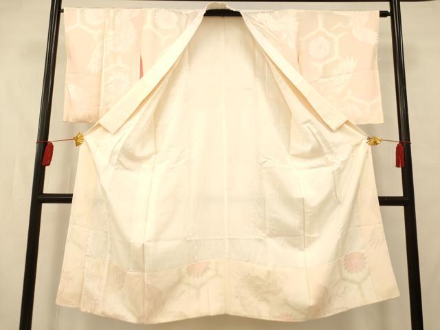 平和屋着物■長襦袢 袷 飛鶴亀甲花文 暈し染め 正絹 逸品 AAAX7210fw