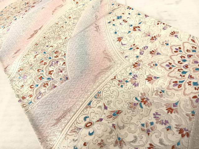 平和屋着物◎六通柄袋帯 優美 金銀糸 正絹 逸品 AAAX7545yx