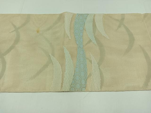 平和屋着物*夏物 太鼓柄袋帯 吉祥芝文 銀糸 正絹 逸品 AAAX7662jh