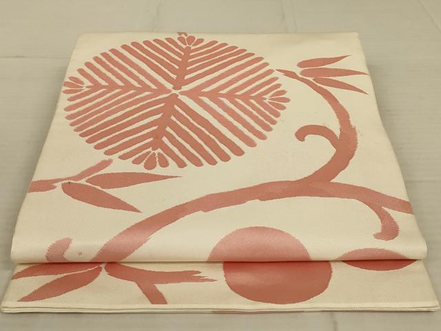 平和屋着物◎六通柄袋帯 花唐草文 正絹 逸品 AAAX7925ou