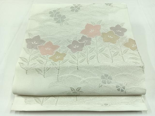 平和屋着物*夏物 六通柄京袋帯 芝花文 金糸 AAAX7993jh